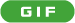 向き合いねずみ文字付き-GIF形式年賀状素材ダウンロード